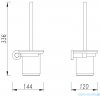 Omnires Modern Project szczotka do Wc wisząca złoto szczotkowane MP60620GLB